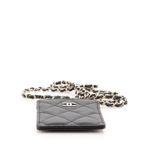 chanel lanyard id holder|Card Holders .